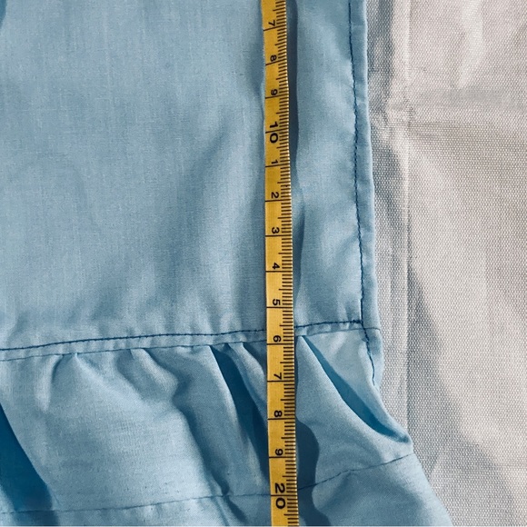 Light Blue Handmade Women's Sleeveless Renaissance Tunic V Neck Tie Up Loose - Picture 7 of 13